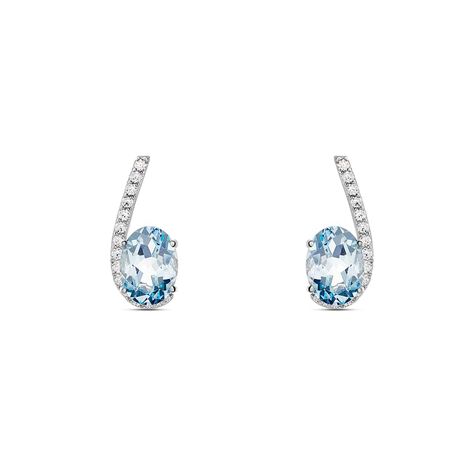 Orecchini Lobo Amélie Oro Bianco Topazio Cubic Zirconia - Orecchini a Lobo Donna | Stroili