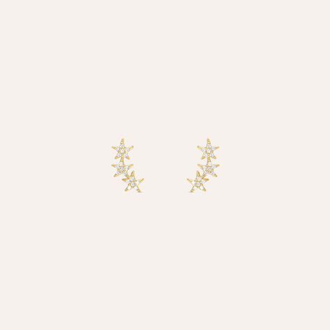 Orecchini Lobo Bon Ton Oro Giallo Cubic Zirconia - Orecchini a Lobo Donna | Stroili