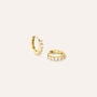 Orecchini A Cerchio Silver Glow Argento Dorato Cubic Zirconia