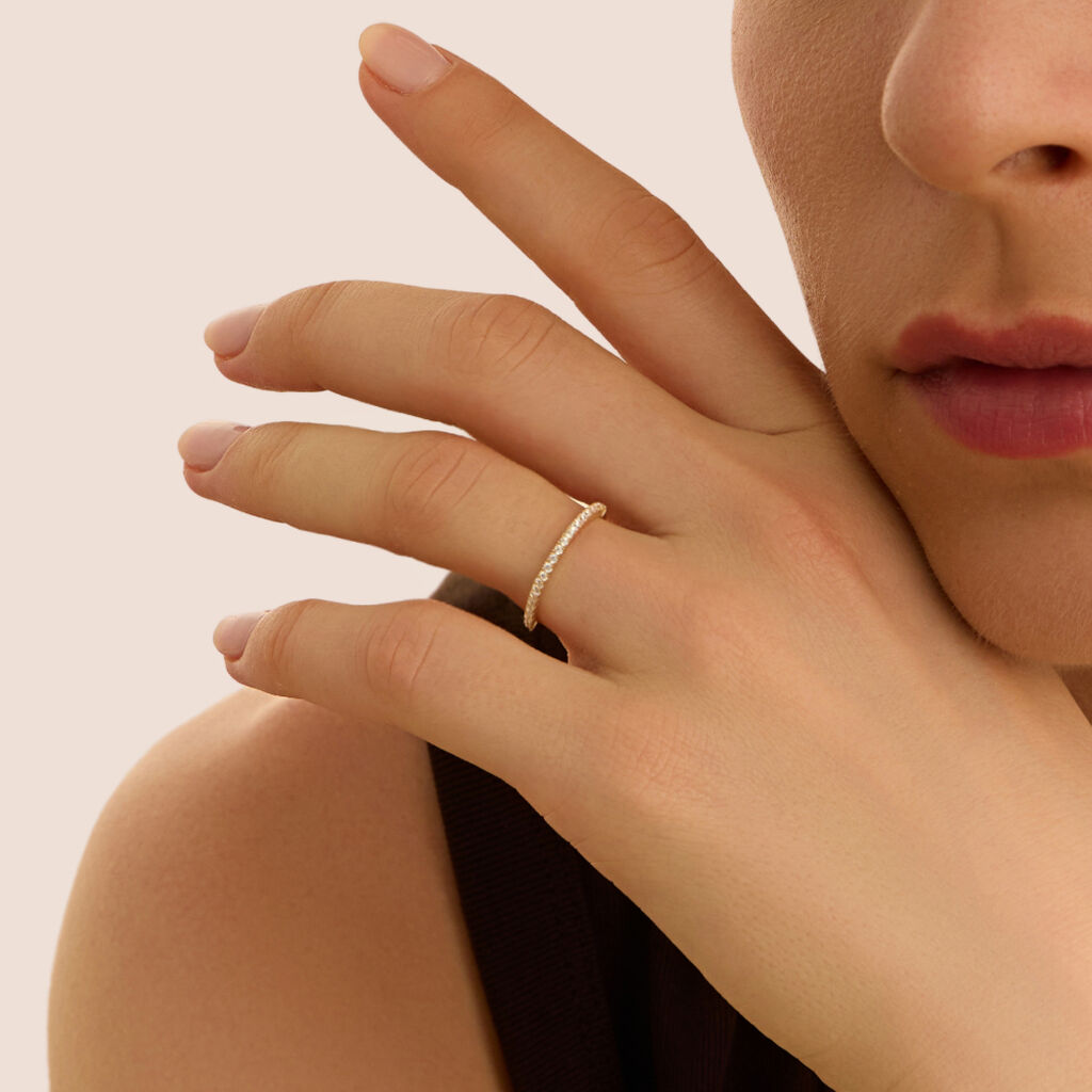 Anello Riviere Claire Oro Giallo Cubic Zirconia