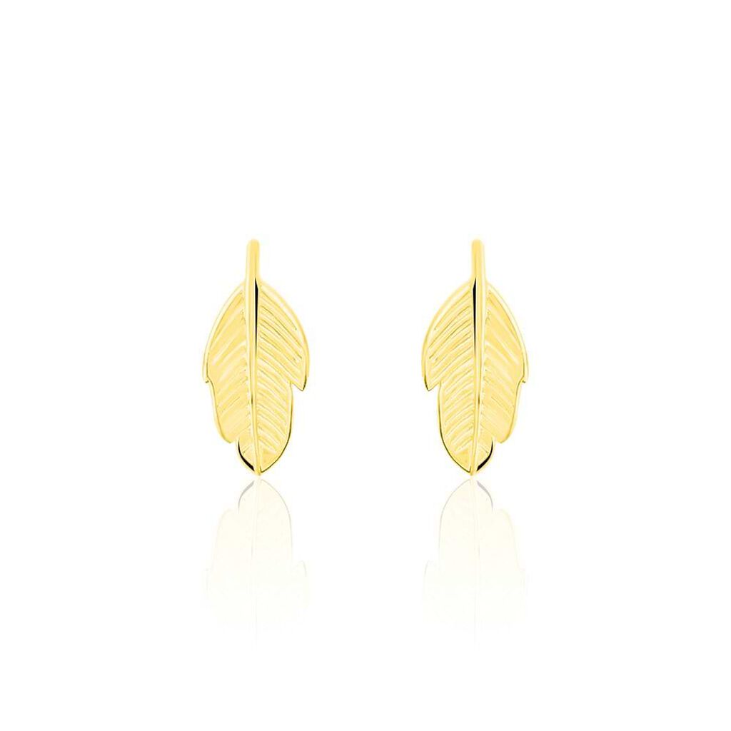 Orecchini a lobo in oro giallo