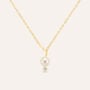 Collana Gabrielle Oro Giallo Perla D'Acqua Dolce Cubic Zirconia