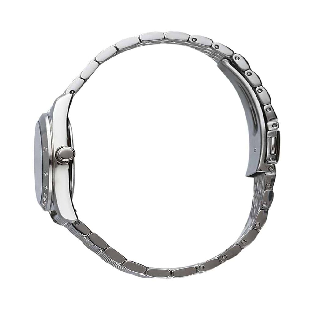 Orologio solo tempo con cinturino e cassa in acciaio silver. quadrante nero - Orologi per Prima Comunione Donna | Stroili