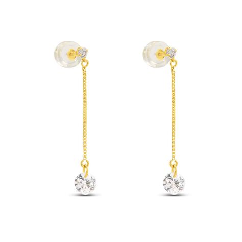 Orecchini Pendenti Punto Luce Claire Oro Giallo Cubic Zirconia - Orecchini Pendenti Donna | Stroili