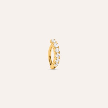 Piercing Ombelico Radiance Titanio ASTM F136 Dorato Cubic Zirconia