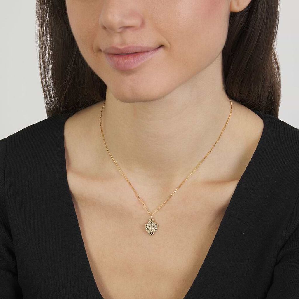 Charm leone in argento dorato con zirconi - Charms Donna | Stroili