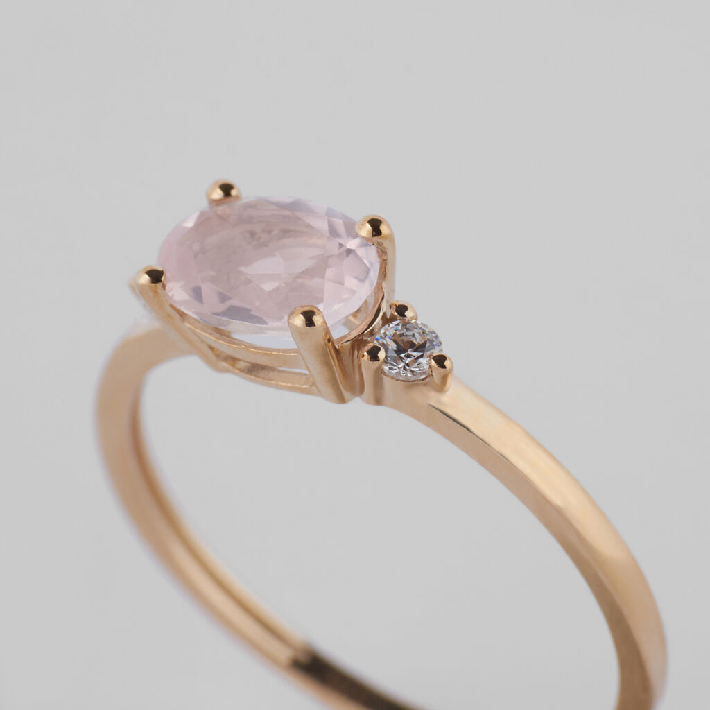 Anello Solitario Amélie Oro Giallo Quarzo Cubic Zirconia - Anelli con Pietre Donna | Stroili