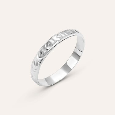 Fede Classica Diamantata 3 mm Oro Bianco