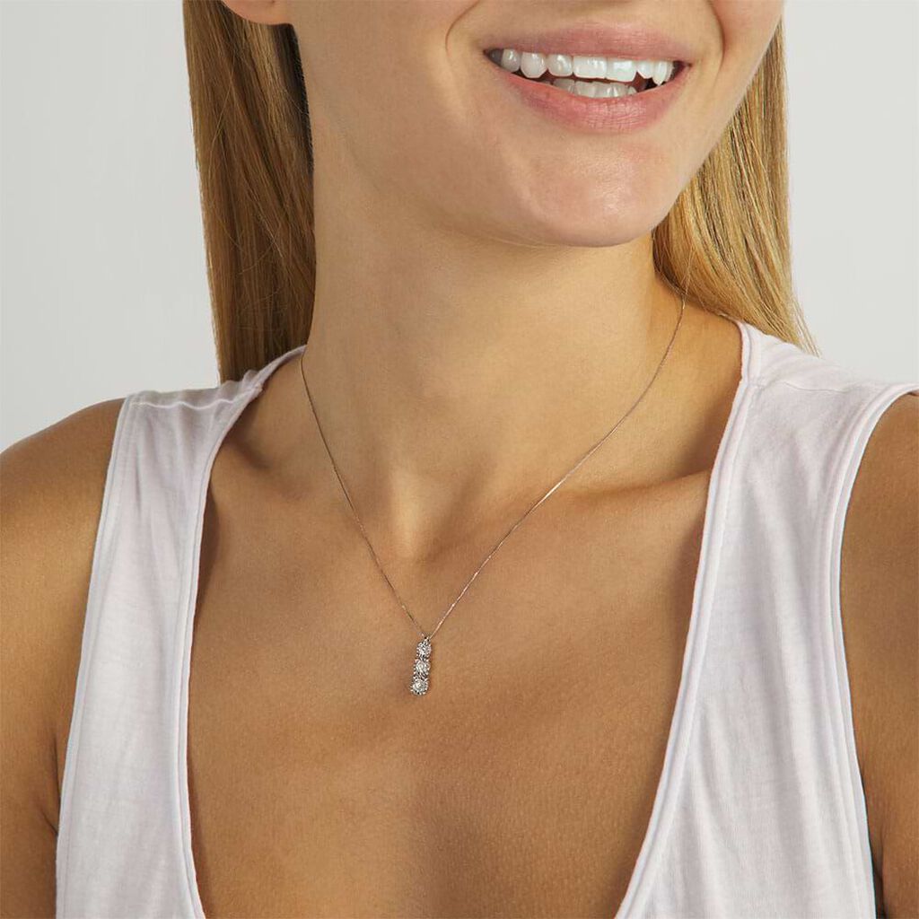Collana Trilogy Diamotion Oro Bianco Diamante - Collane Donna | Stroili