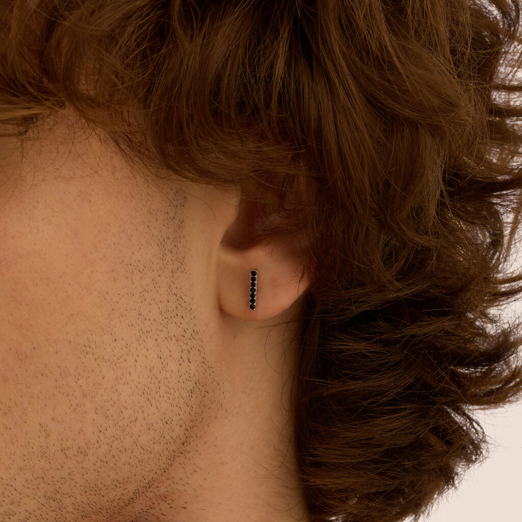 Orecchini Lobo Man Code Acciaio Cristallo