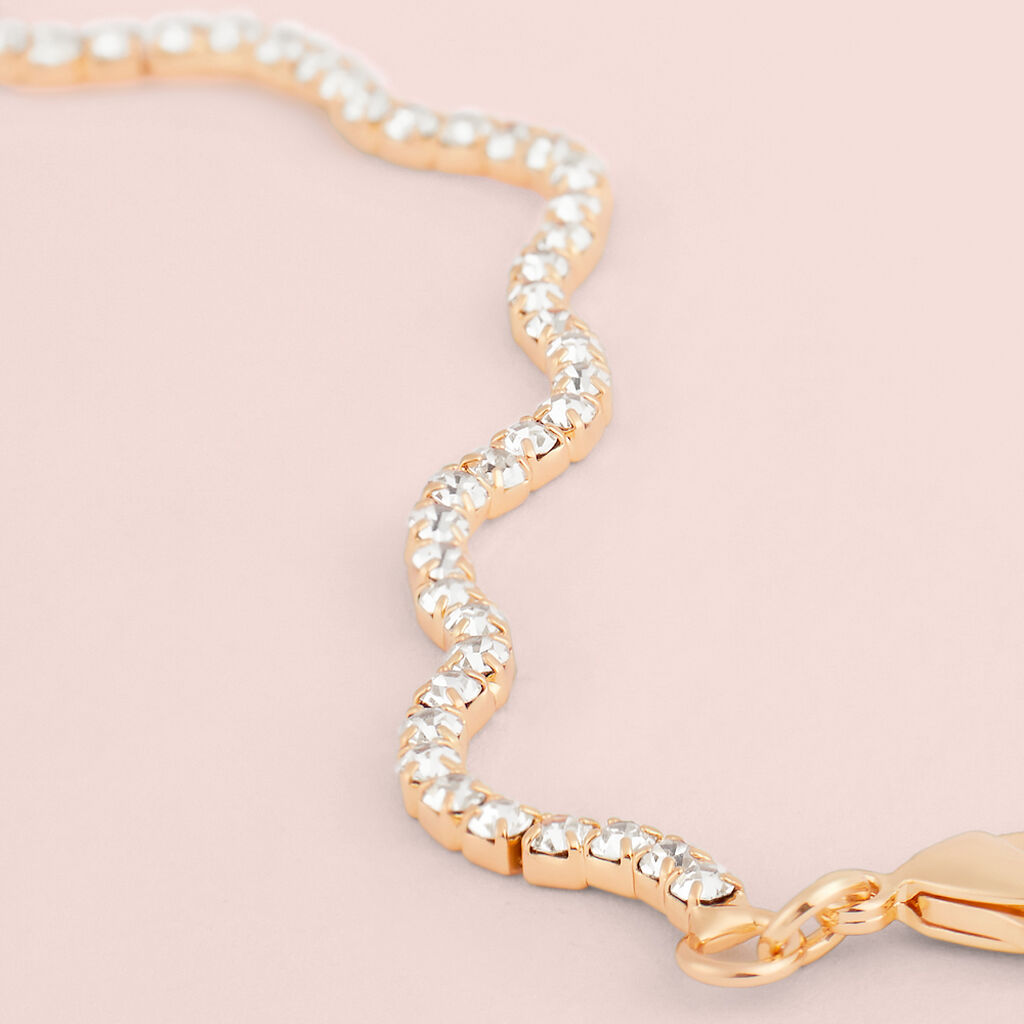 Bracciale Romantic Shine Ottone Rosa Cristallo