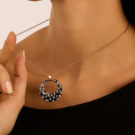 Collana Aura Acciaio Rosa Cristallo - Collane Donna | Stroili