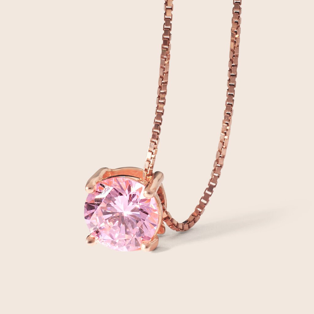 Collana Punto Luce Silver Rainbow Argento Rosa Cubic Zirconia - Collane Punto Luce Donna | Stroili