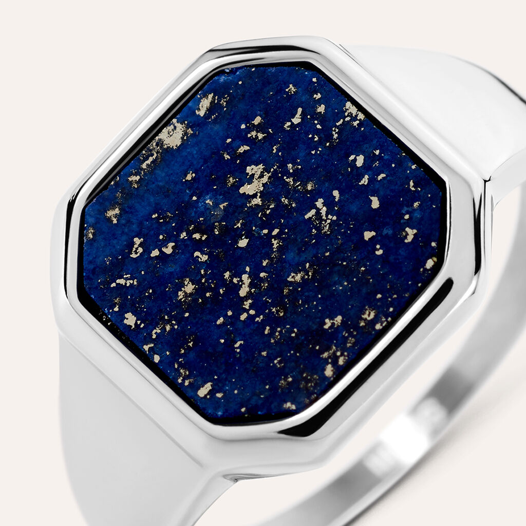 Anello Chevalier Man Code Acciaio Lapislazzuli