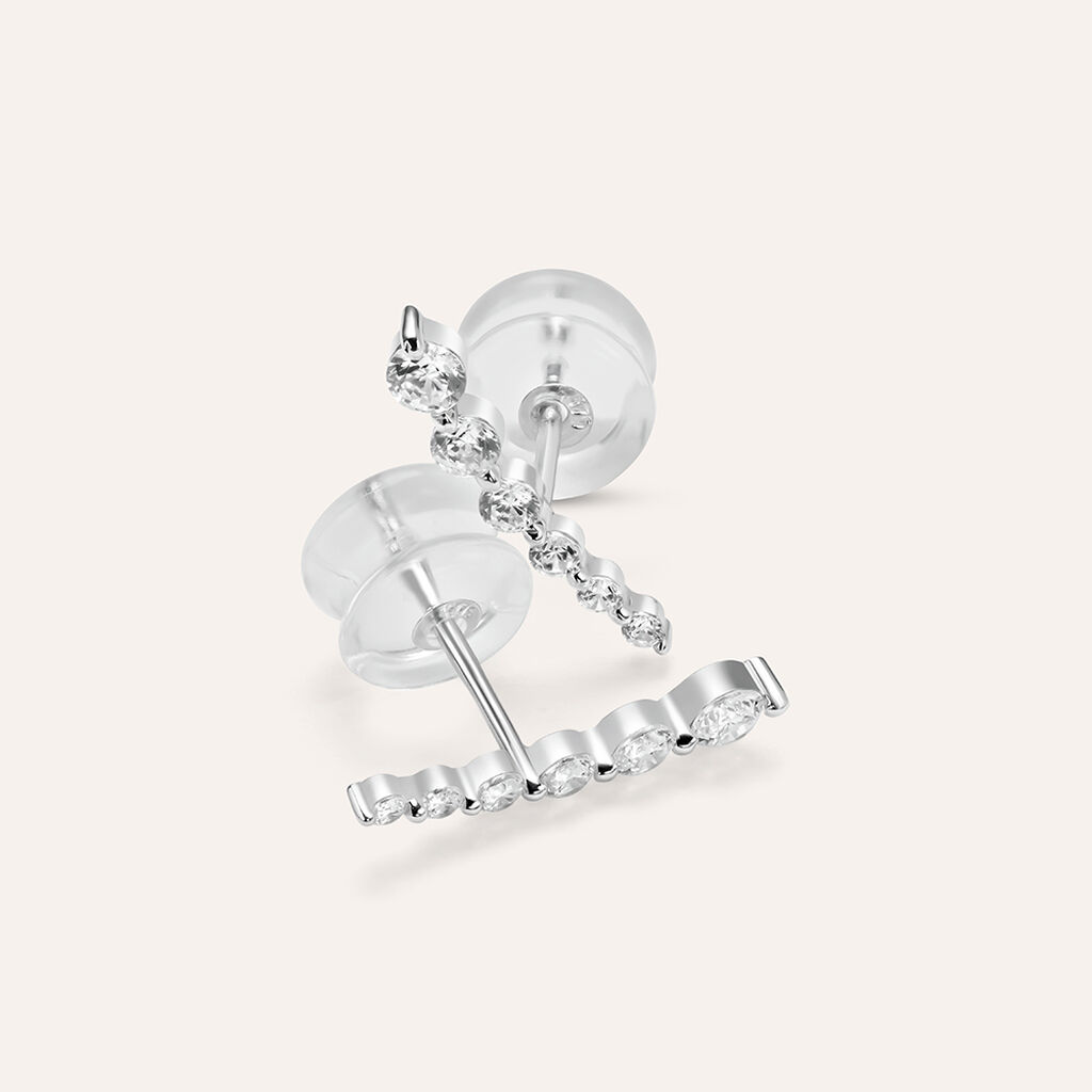 Orecchini Pendenti Claire Oro Bianco Cubic Zirconia