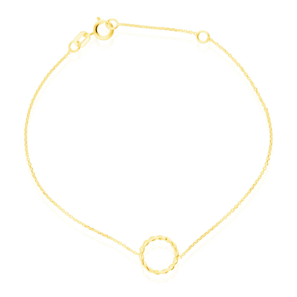 Bracciale in oro giallo con cerchio passante - Bracciali Amicizia Donna | Stroili