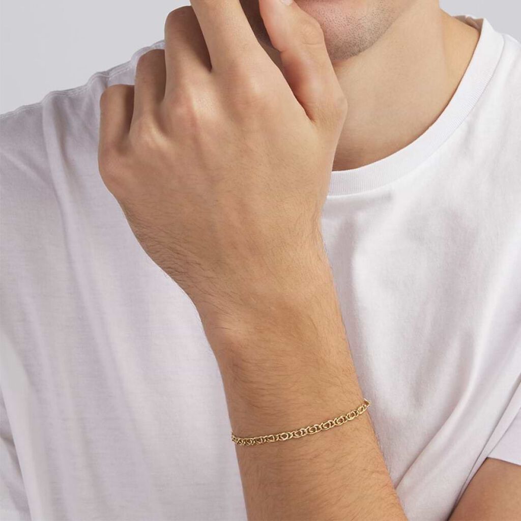 Bracciale Catena Oro Uomo Oro Giallo