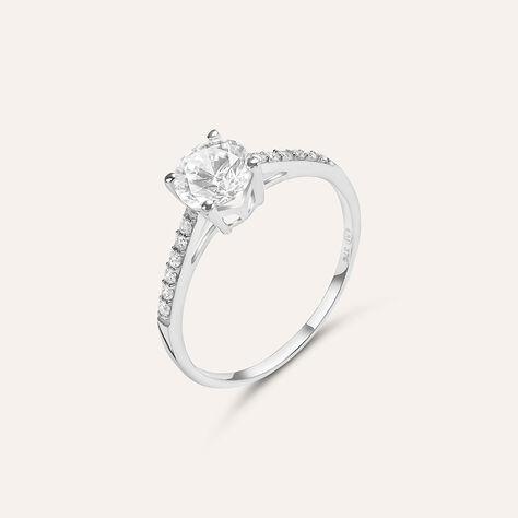Anello Solitario Claire Oro Bianco Cubic Zirconia - Anelli con Pietre Donna | Stroili