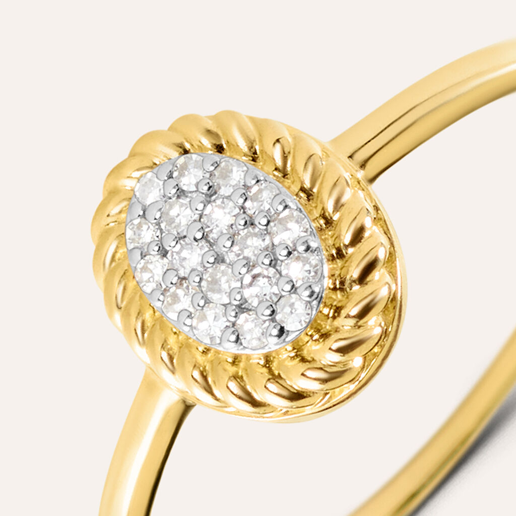 Anello Fantasia Sophia Oro Giallo Diamante