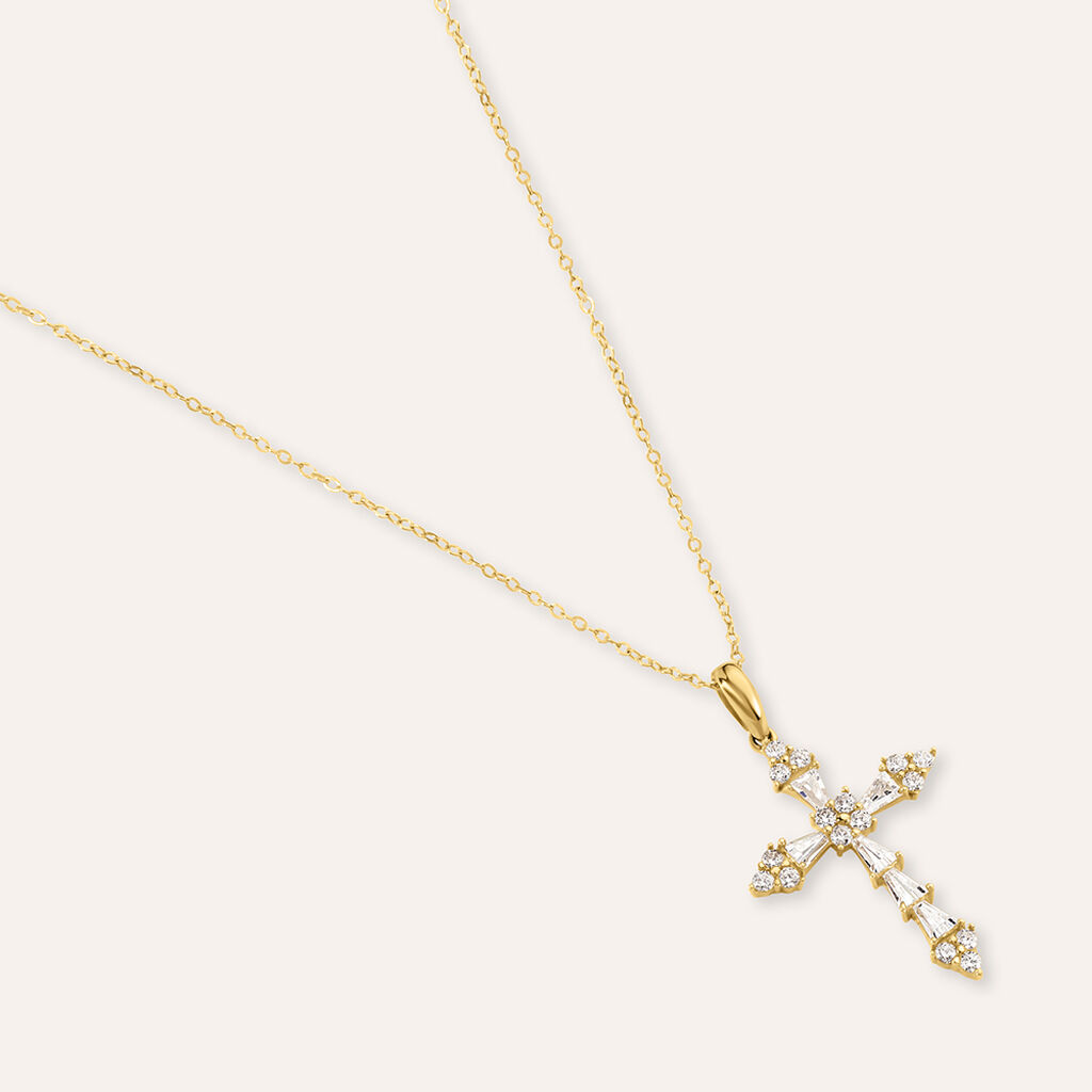 Pendente Holy Oro Giallo Cubic Zirconia