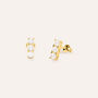 Orecchini Lobo Trilogy Silver Glow Argento Dorato Cubic Zirconia