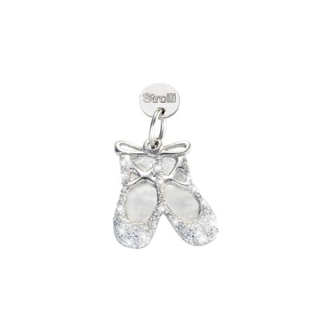 Charm in argento rodiato e glitter - Charms Donna | Stroili