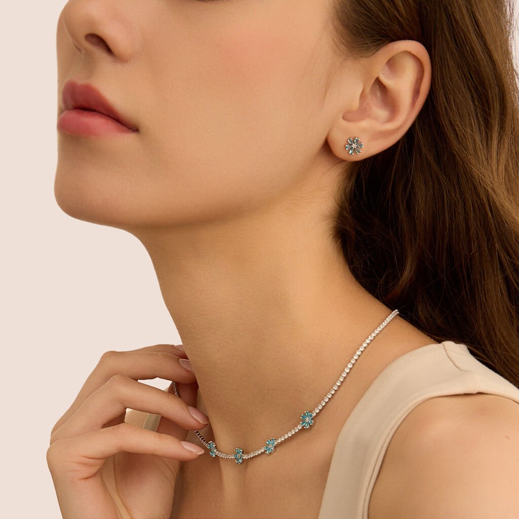 Collana Romantic Shine Ottone Cristallo