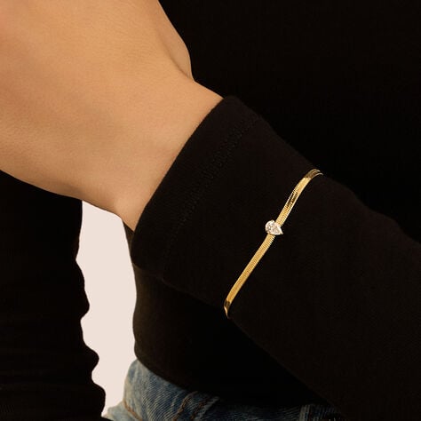 Bracciale Radiance Acciaio Dorato Cristallo - Bracciali Donna | Stroili