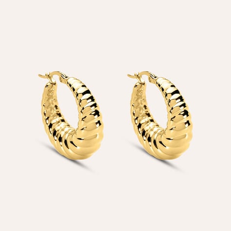 Orecchini A Cerchio Radiance Acciaio Dorato - Orecchini a Cerchio Donna | Stroili