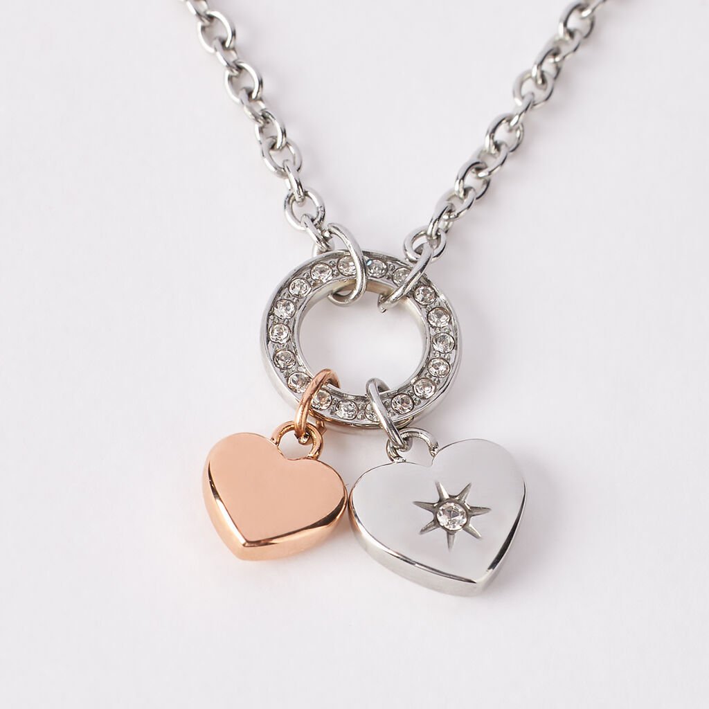 Bracciale Lady Chic Acciaio Bicolore Bianco / Rosa Cristallo - Bracciali Love Donna | Stroili