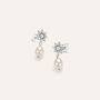 Orecchini Lobo Silver Pearls Argento Rodiato Perla sintetica Cubic Zirconia