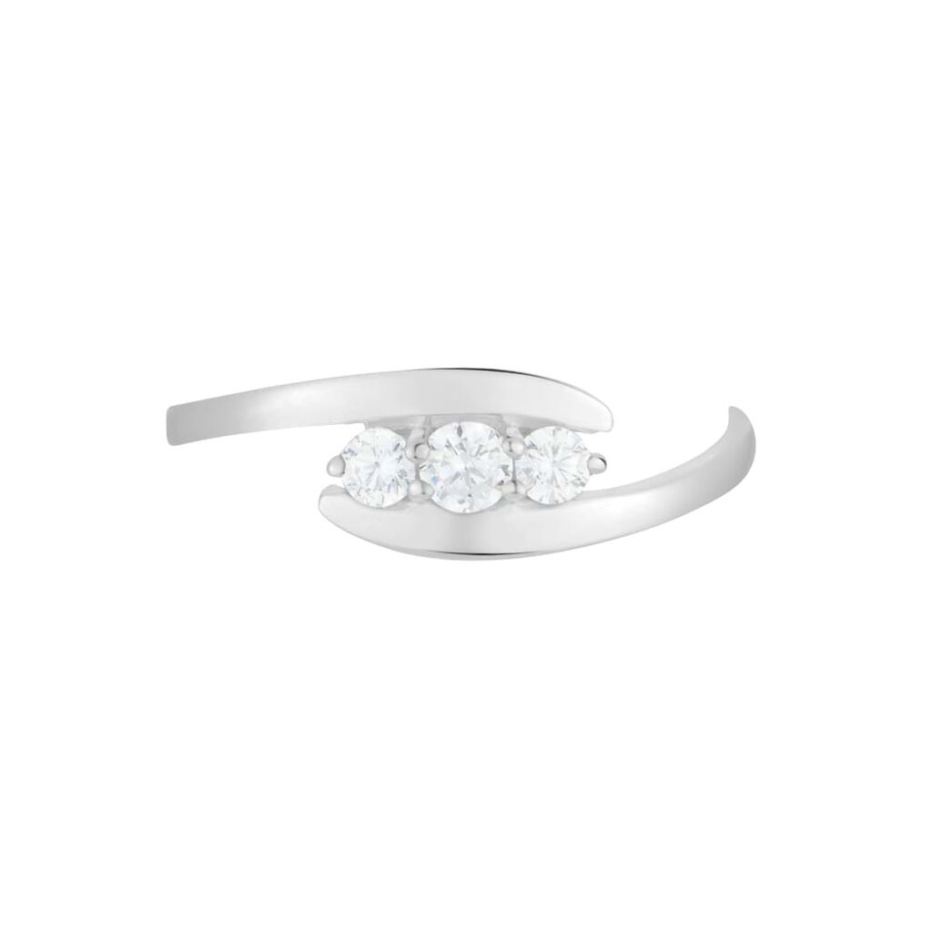 Anello Trilogy Claire Oro Bianco Cubic Zirconia - Anelli con Pietre Donna | Stroili