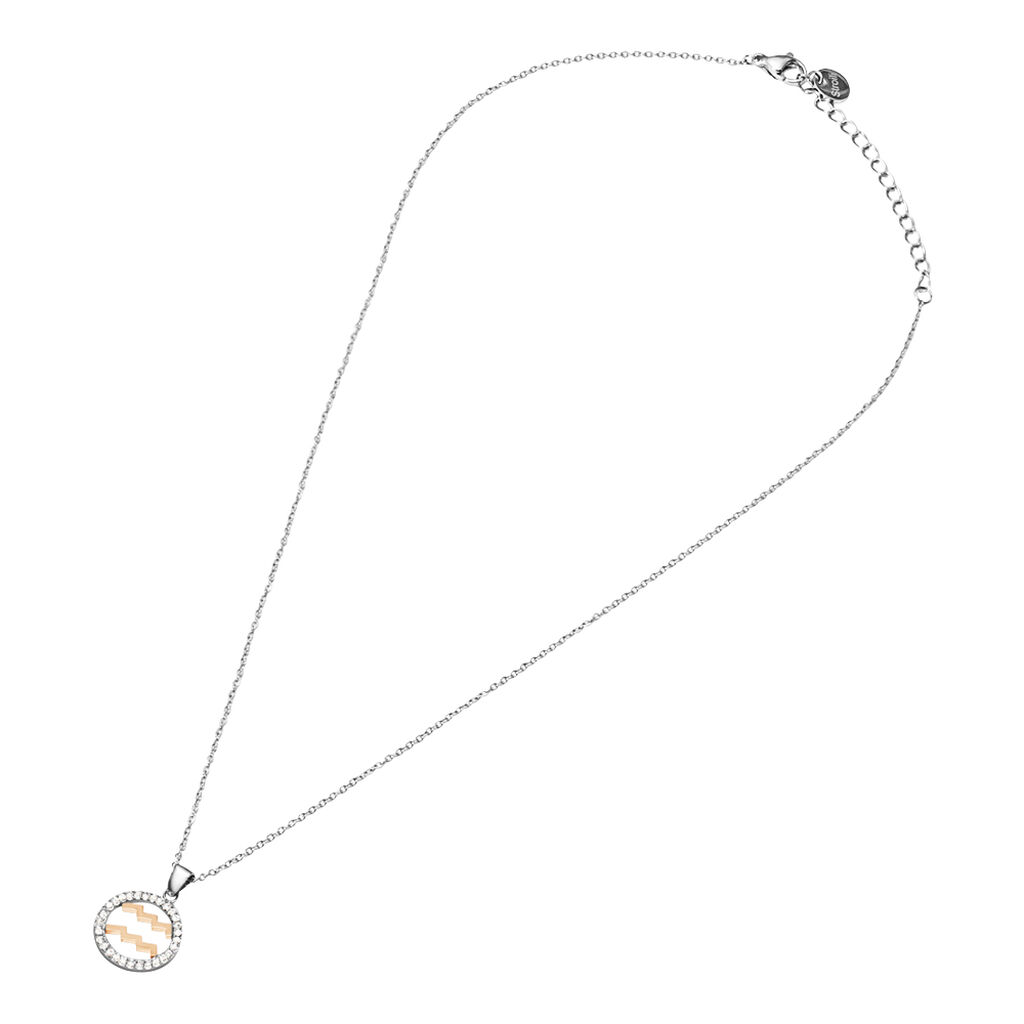 Collana Lady Chic Acciaio Bicolore Bianco / Rosa Cubic Zirconia - Collane Donna | Stroili