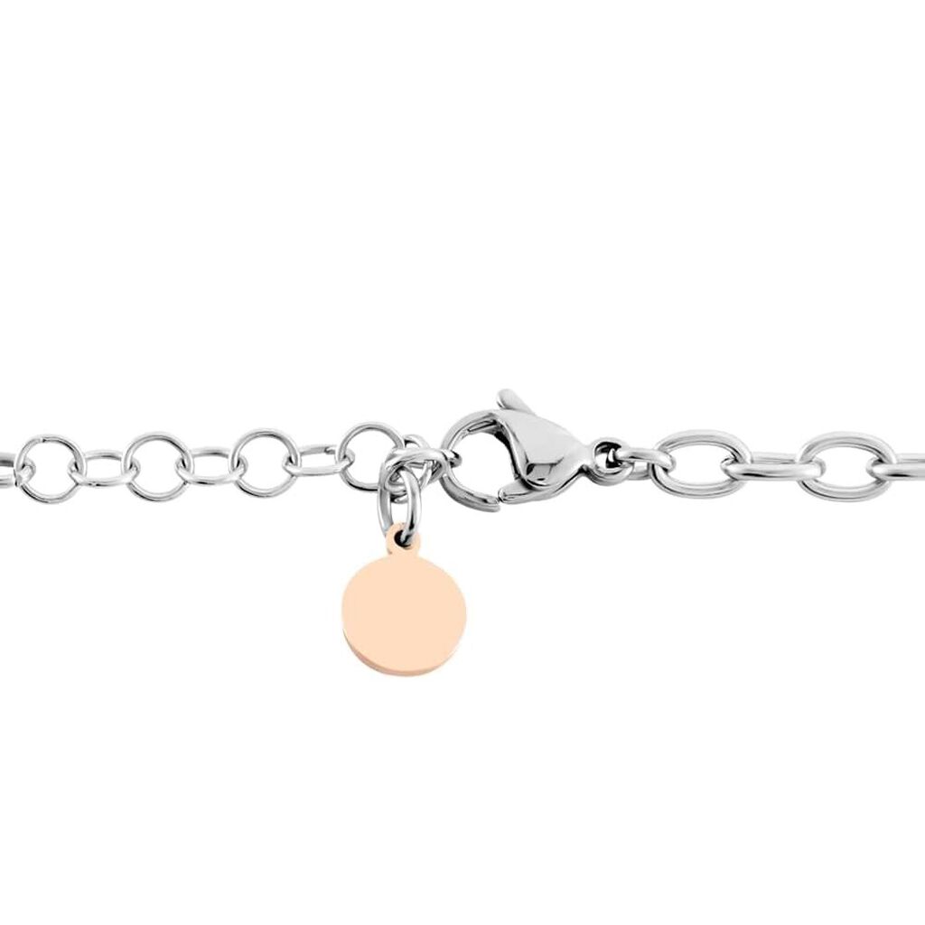 Bracciale Lady Message Acciaio Bicolore Love e Cristalli - Bracciali Donna | Stroili