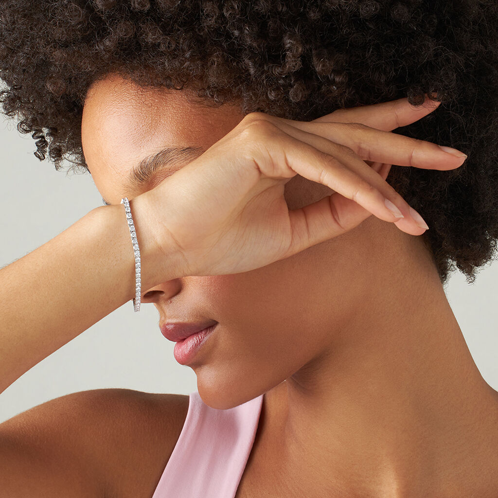 Bracciale Tennis Diamade Oro Bianco Diamante Lab-Grown