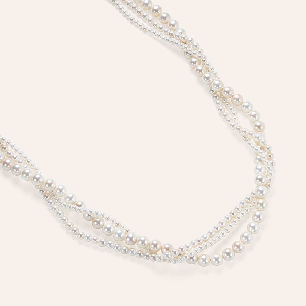 Collana Silver Pearls Argento Rodiato Perla sintentica