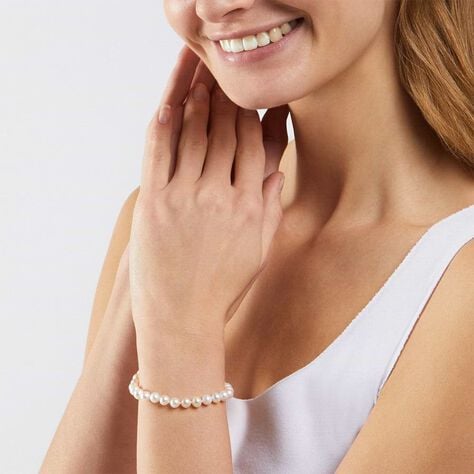 Bracciale Gabrielle Oro Bianco Perla D'Acqua Dolce - Bracciali Donna | Stroili