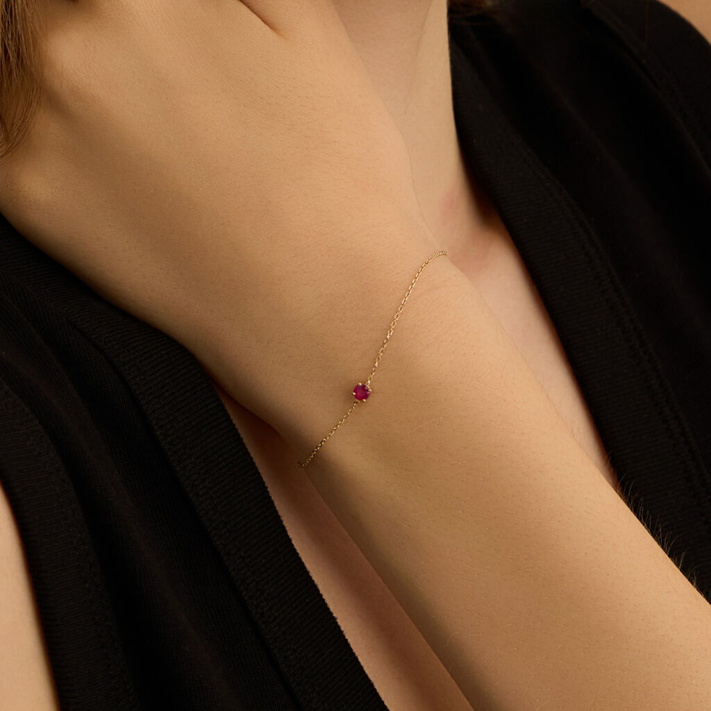 Bracciale Punto Luce Charlotte Oro Giallo Rubino