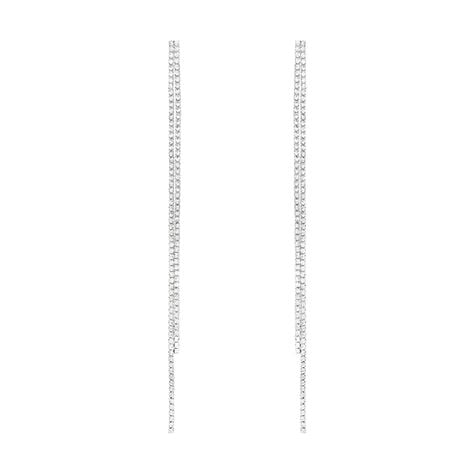 Orecchini Pendenti Tennis Romantic Shine Metallo Cristallo - Orecchini Pendenti Donna | Stroili