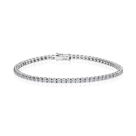 Tennis in oro bianco e diamanti 2.50 ct - Bracciali Donna | Stroili