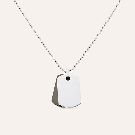 Collana Man Code Acciaio Bicolore Bianco / Nero - Collane Uomo | Stroili