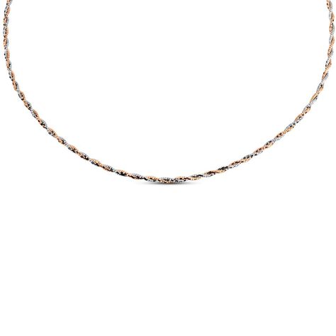 Catena Silver Collection Argento Bicolore Bianco / Rosa - Collane Catena Donna | Stroili
