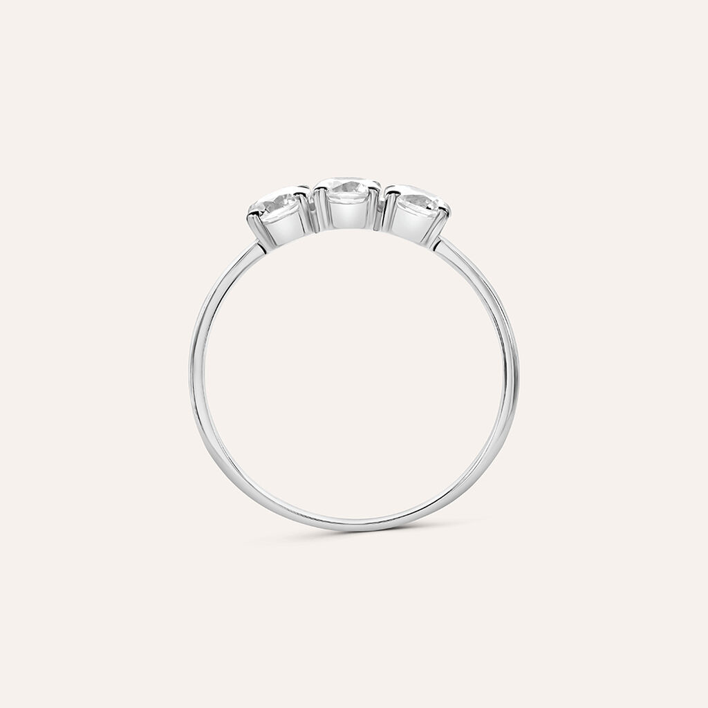 Anello Trilogy Claire Oro Bianco Cubic Zirconia - Anelli con Pietre Donna | Stroili
