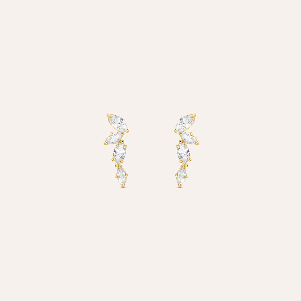 Orecchini Lobo Bon Ton Oro Giallo Cubic Zirconia - Orecchini a Lobo Donna | Stroili