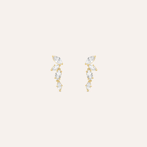 Orecchini Lobo Bon Ton Oro Giallo Cubic Zirconia - Orecchini a Lobo Donna | Stroili