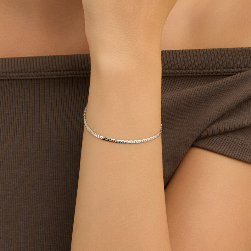 Bracciale Catena Colette Oro Bianco - Bracciali Donna | Stroili