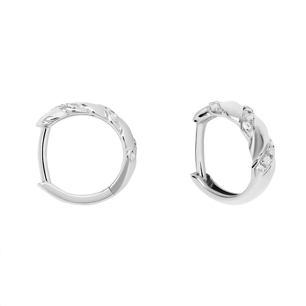 Orecchini A Cerchio Sophia Oro Bianco Diamante - Orecchini a Cerchio Donna | Stroili