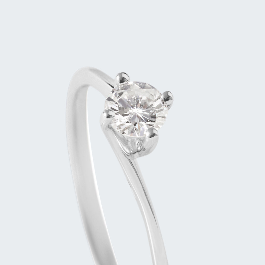 Anello Solitario Firmamenti Oro Bianco Diamante - Anelli con Pietre Donna | Stroili