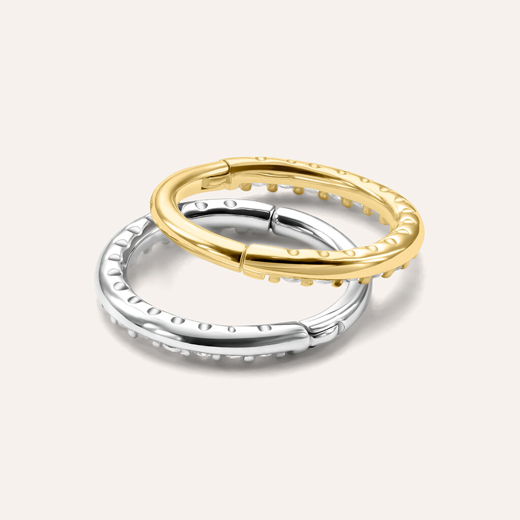 Piercing Orecchio Daith Bon Ton Oro Bianco Cubic Zirconia