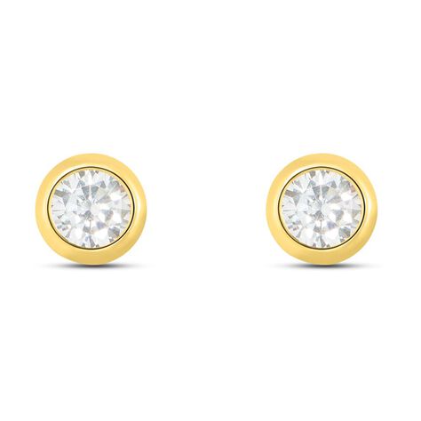 Orecchini Lobo Punto Luce Claire Oro Giallo Cubic Zirconia - Orecchini a Lobo Donna | Stroili